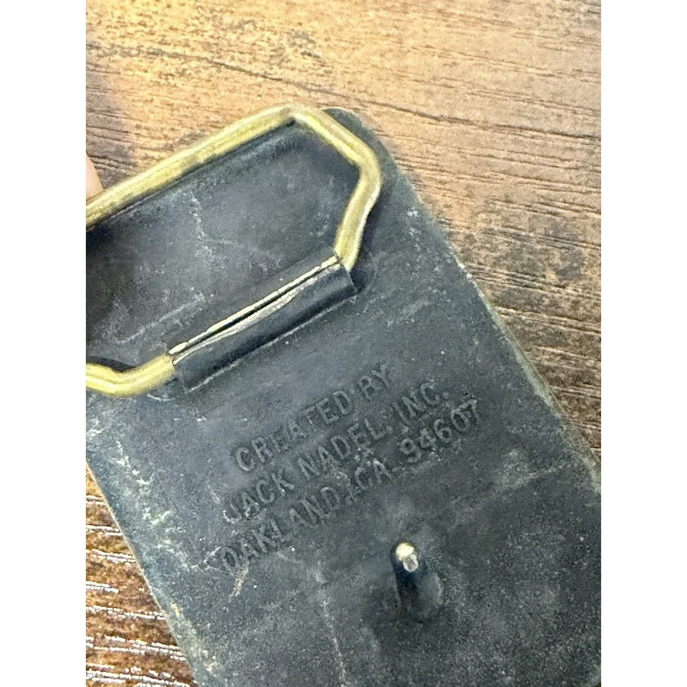 Hewlett Packard Computers Belt Buckle Vintage HP Brass USA Made Jack Nadel